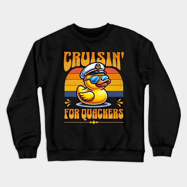 Cruisin For Quackers Crewneck Sweatshirt by Norse Magic